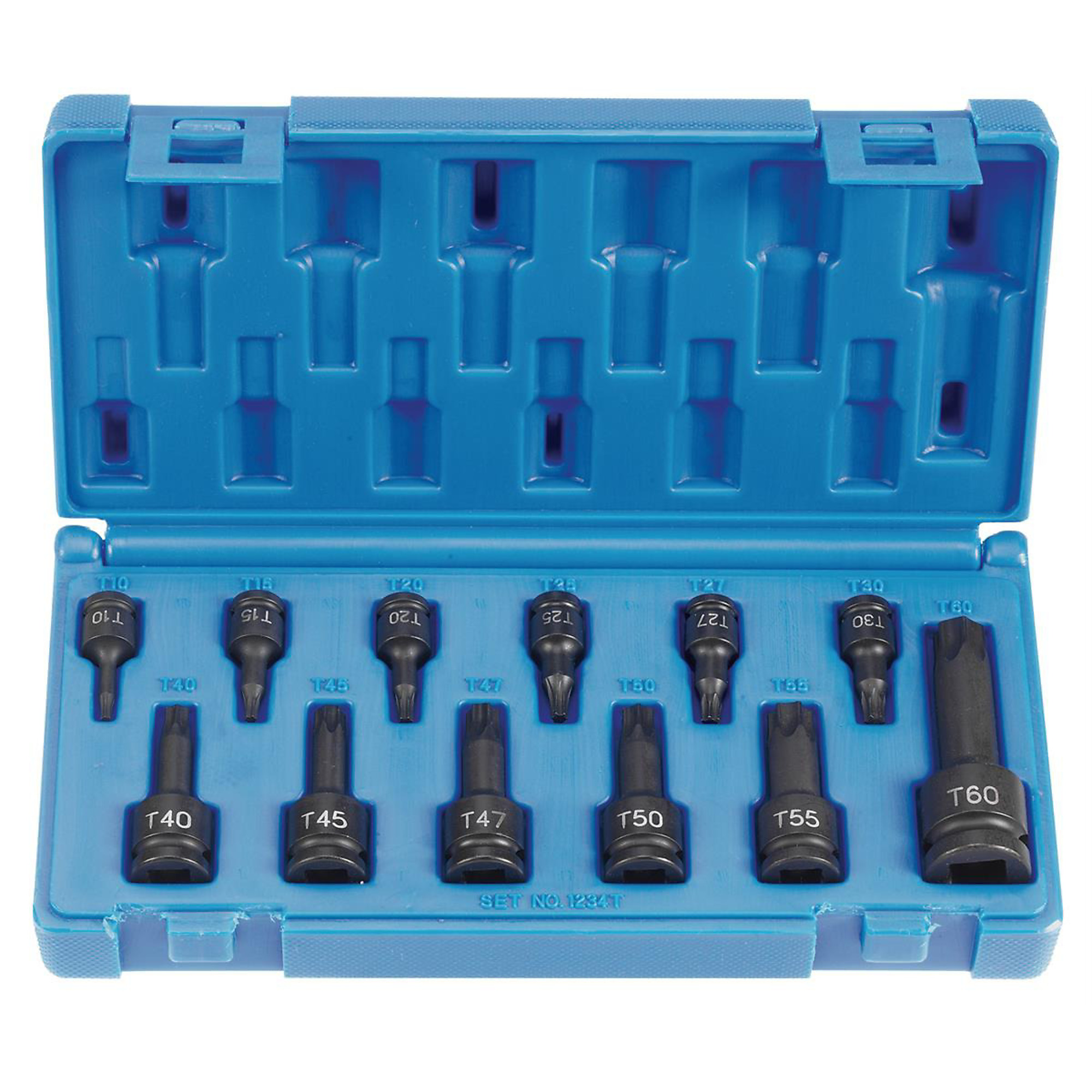 Grey Pneumatic Assorted Internal Star Impact Socket Set — 12-Pc., 1/4in., 3/8in., 1/2in., Model# GRE1234T
